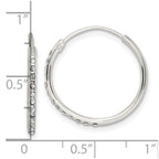 FJC Finejewelers 925 Sterling Silver Crystal Endless Hoop Earrings 19 x 20 mm
