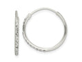 FJC Finejewelers 925 Sterling Silver Crystal Endless Hoop Earrings 19 x 20 mm