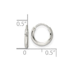 FJC Finejewelers 925 Sterling Silver Polished Endless Tube Hoop Earrings 1.5 x 10 mm