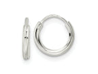 FJC Finejewelers 925 Sterling Silver Polished Endless Tube Hoop Earrings 1.5 x 10 mm