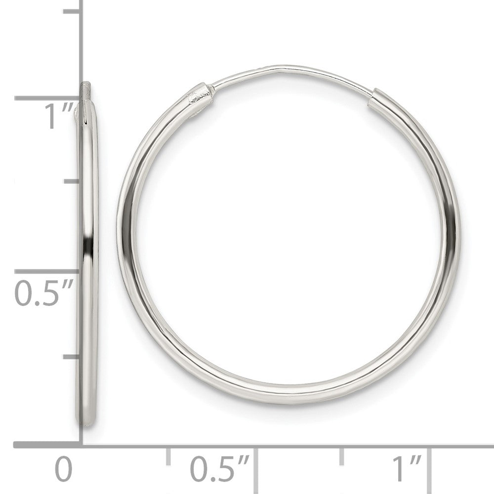 FJC Finejewelers 925 Sterling Silver Polished Endless Hoop Earrings 25 x 26 mm