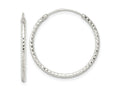 FJC Finejewelers 925 Sterling Silver Polished Bright Cut Endless Hoop Earrings 25 x 26 mm