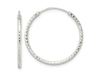 FJC Finejewelers 925 Sterling Silver Polished Bright Cut Endless Hoop Earrings 25 x 26 mm