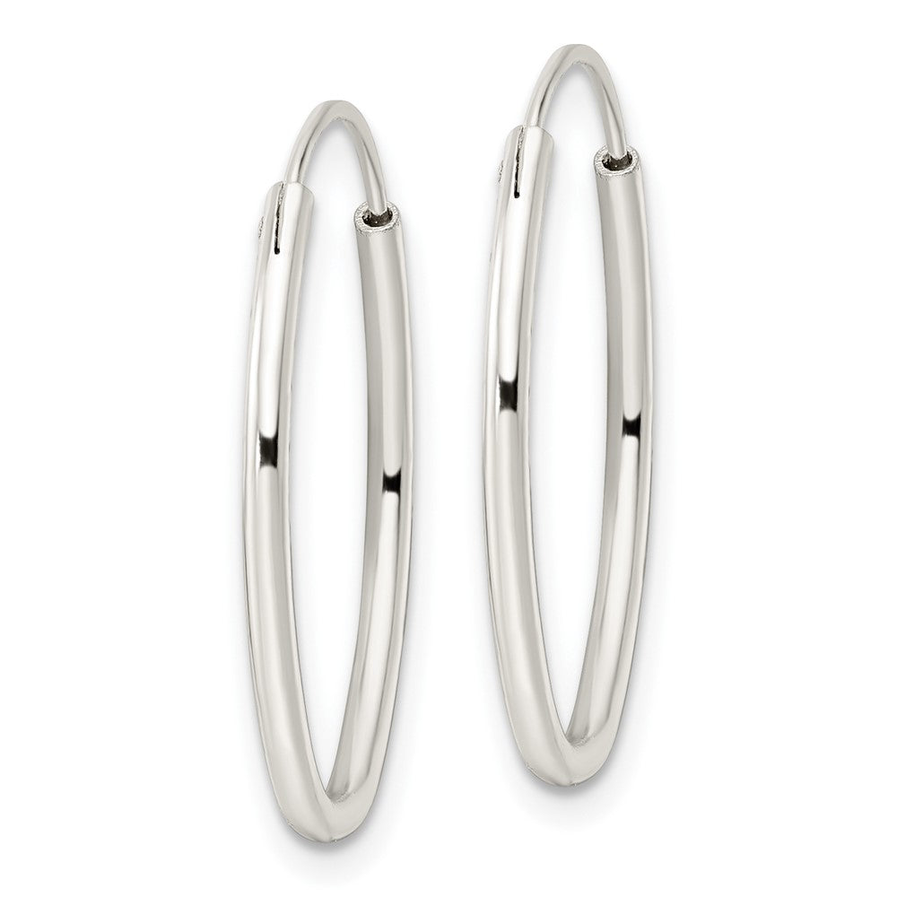 FJC Finejewelers 925 Sterling Silver Polished Endless Oval Hoop Earrings 24 x 18 mm