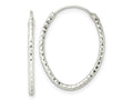 FJC Finejewelers 925 Sterling Silver Polished Bright Cut Oval Endless Hoop Earrings 24 x 19 mm