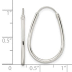 FJC Finejewelers 925 Sterling Silver Polished Endless Teardrop Hoop Earrings 25 x 17 mm
