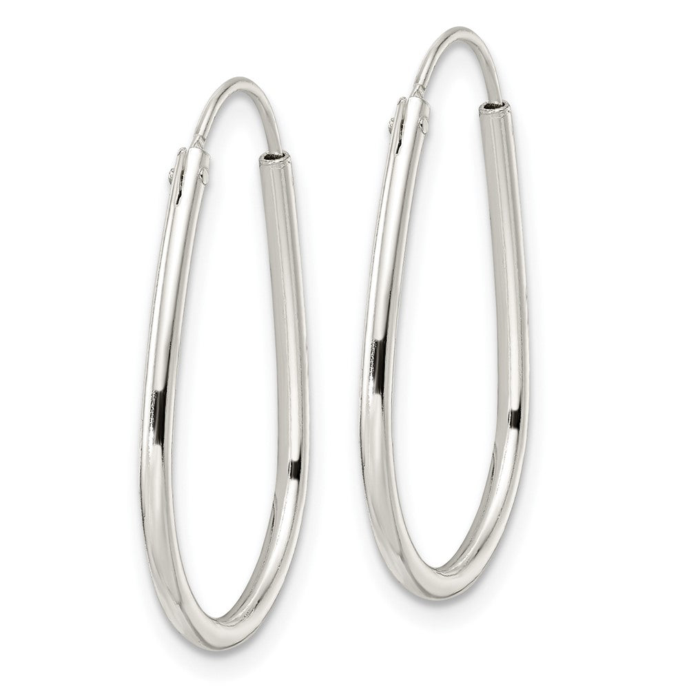 FJC Finejewelers 925 Sterling Silver Polished Endless Teardrop Hoop Earrings 25 x 17 mm