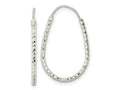 FJC Finejewelers 925 Sterling Silver Polished Bright Cut Endless Hoop Earrings 25 x 17 mm