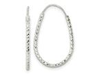 FJC Finejewelers 925 Sterling Silver Polished Bright Cut Endless Hoop Earrings 25 x 17 mm