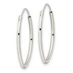 FJC Finejewelers 925 Sterling Silver Polished Endless Oval Hoop Earrings 25 x 18 mm