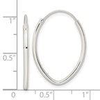 FJC Finejewelers 925 Sterling Silver Polished Endless Oval Hoop Earrings 25 x 18 mm