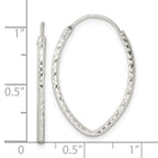 FJC Finejewelers 925 Sterling Silver Polished Bright Cut Endless Hoop Earrings 27 x 18 mm