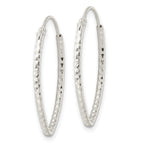 FJC Finejewelers 925 Sterling Silver Polished Bright Cut Endless Hoop Earrings 27 x 18 mm
