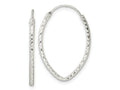 FJC Finejewelers 925 Sterling Silver Polished Bright Cut Endless Hoop Earrings 27 x 18 mm