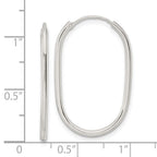FJC Finejewelers 925 Sterling Silver Polished Endless Oblong Hoop Earrings 28 x 18 mm