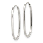 FJC Finejewelers 925 Sterling Silver Polished Endless Oblong Hoop Earrings 28 x 18 mm