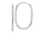 FJC Finejewelers 925 Sterling Silver Polished and Bright Cut Oblong Endless Hoop Earrings 27 x 18 mm