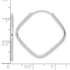 FJC Finejewelers 925 Sterling Silver Polished Endless Square Hoop Earrings 27 x 28 mm