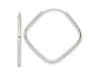 FJC Finejewelers 925 Sterling Silver Polished Endless Square Hoop Earrings 27 x 28 mm
