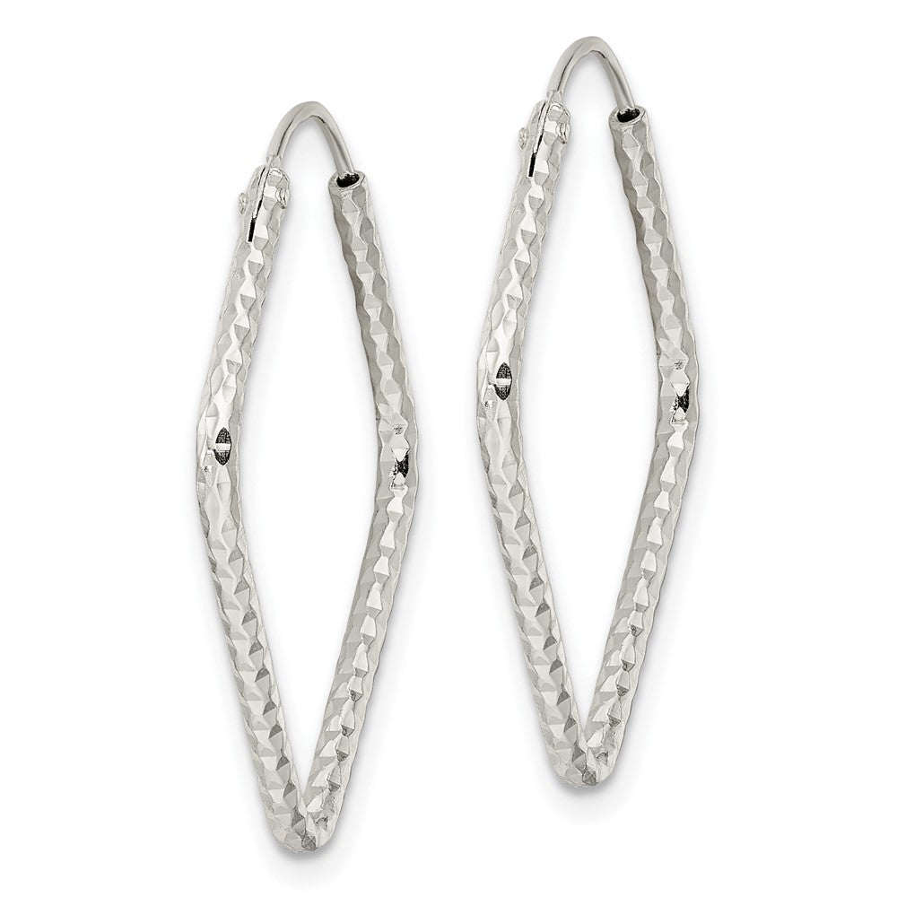 FJC Finejewelers 925 Sterling Silver Polished Bright Cut Endless Hoop Earrings 28 x 26 mm