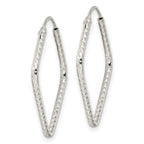 FJC Finejewelers 925 Sterling Silver Polished Bright Cut Endless Hoop Earrings 28 x 26 mm