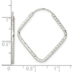 FJC Finejewelers 925 Sterling Silver Polished Bright Cut Endless Hoop Earrings 28 x 26 mm