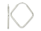 FJC Finejewelers 925 Sterling Silver Polished Bright Cut Endless Hoop Earrings 28 x 26 mm