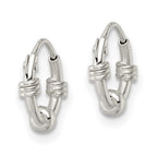 FJC Finejewelers 925 Sterling Silver Polished Beaded Circle Endless Hoop Earrings 11 x 11 mm