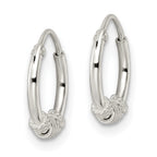 FJC Finejewelers 925 Sterling Silver Polished Beaded Circle Endless Hoop Earrings 12 x 12 mm