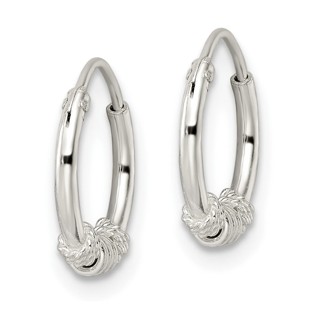 FJC Finejewelers 925 Sterling Silver Polished Beaded Circle Endless Hoop Earrings 12 x 12 mm