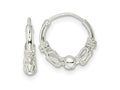 FJC Finejewelers 925 Sterling Silver Polished Beaded Circle Endless Hoop Earrings 12 x 13 mm