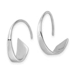 FJC Finejewelers 925 Sterling Silver Rhodium Plated Polished Flat Bar Hoop Threader Earrings 20 x 5 mm