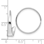 FJC Finejewelers 925 Sterling Silver Rhodium Plated Polished Flat Bar Hoop Threader Earrings 20 x 5 mm