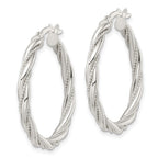 FJC Finejewelers 925 Sterling Silver Polished Twisted Rope Hoop Earrings 31 x 29 mm