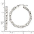 FJC Finejewelers 925 Sterling Silver Polished Twisted Rope Hoop Earrings 31 x 29 mm