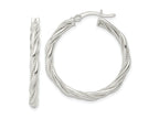 FJC Finejewelers 925 Sterling Silver Polished Twisted Rope Hoop Earrings 31 x 29 mm