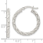 FJC Finejewelers 925 Sterling Silver Polished Twisted Rope Hoop Earrings 26 x 24 mm
