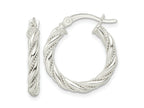 FJC Finejewelers 925 Sterling Silver Polished Twisted Rope Hoop Earrings 21 x 19 mm