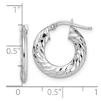 FJC Finejewelers 925 Sterling Silver  2x18mm Bright Cut Knife-edge Tube Hoop Earrings 18 mm x 17 mm