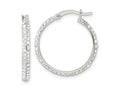 FJC Finejewelers 925 Sterling Silver CZ Round Hoop Earrings 24 x 23 mm