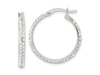 FJC Finejewelers 925 Sterling Silver CZ Round Hoop Earrings 24 x 23 mm