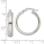 FJC Finejewelers 925 Sterling Silver Polished Greek Key Circle Hoop Earrings 26 x 25 mm