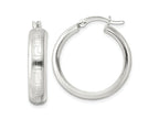 FJC Finejewelers 925 Sterling Silver Polished Greek Key Circle Hoop Earrings 26 x 25 mm