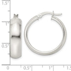 FJC Finejewelers 925 Sterling Silver Polished 7x Hoop Earrings 25 x 25 mm