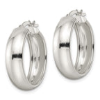 FJC Finejewelers 925 Sterling Silver Polished 7x Hoop Earrings 25 x 25 mm