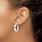 FJC Finejewelers 925 Sterling Silver Polished 7x Hoop Earrings 25 x 25 mm