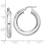 FJC Finejewelers 925 Sterling Silver Bright Cut  5x30mm Octagon Tube Hoop Earrings 31 mm x 29 mm