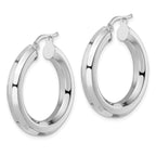 FJC Finejewelers 925 Sterling Silver Bright Cut  5x30mm Octagon Tube Hoop Earrings 31 mm x 29 mm