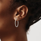 FJC Finejewelers 925 Sterling Silver Polished Twisted Hoop Earrings 24 x 24 mm