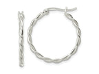 FJC Finejewelers 925 Sterling Silver Polished Twisted Hoop Earrings 24 x 24 mm